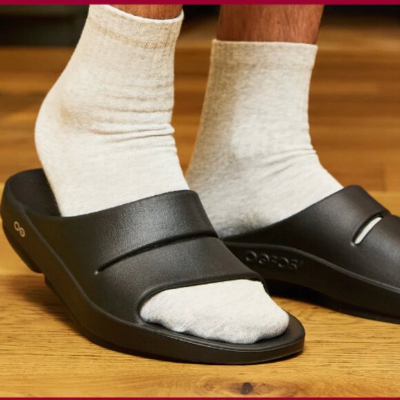 OOFOS Slide Sandals - Black - Picture 1 of 5